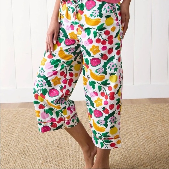 Printfresh Other - Printfresh Smoothie Time Fruit Print Cropped Pajama Pant xs